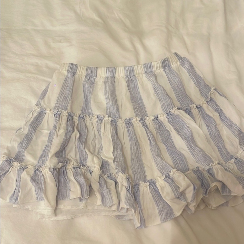 Striped Ruffle Skirt
